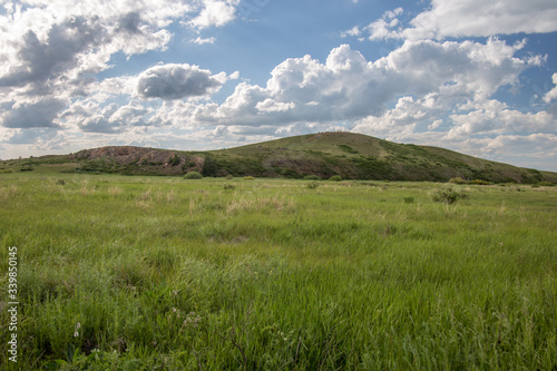 Ancient Arkaim city and Shamanka mountain. South Ural  Chelyabinsk region  Russia