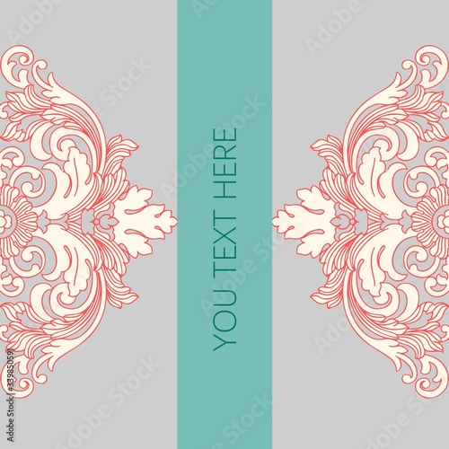 Abstract beautiful retro baroque paisley element