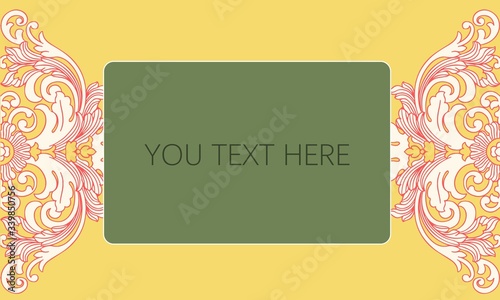 Abstract beautiful retro baroque paisley element