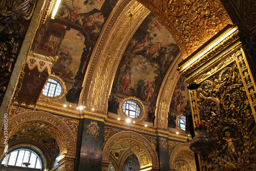 baroque st john cathedral in valletta in malta