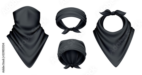 Black Bandana Realistic Set