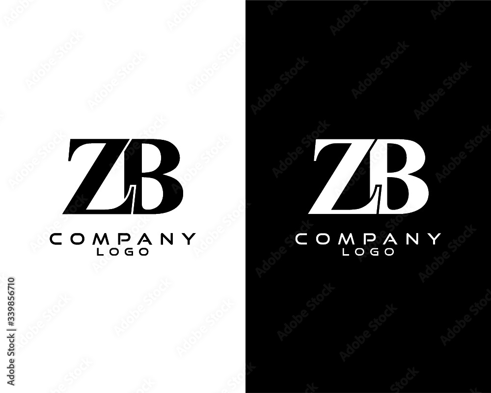 ZB, BZ company linked letter modern letter logo black and white color vector for business and company ZB, BZ company linked letter modern letter logo black and white color vector for business and company