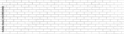 Wall the style vintage white gray background of old cement brick texture has white many horizontal block which are beautiful.