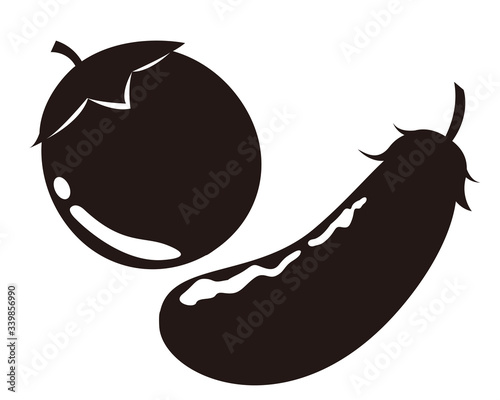 なす　イラスト　なすび