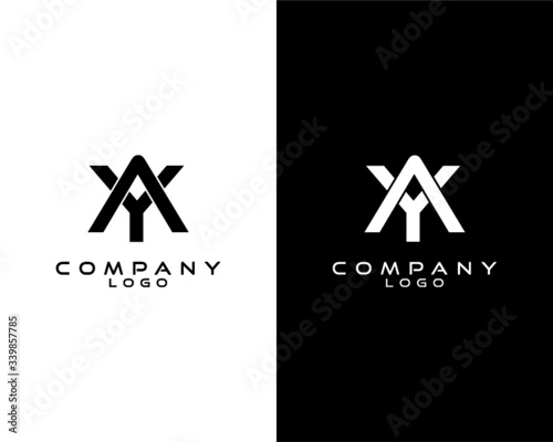 YA, AY modern letter logo design template vector . vector logo for company logo identity