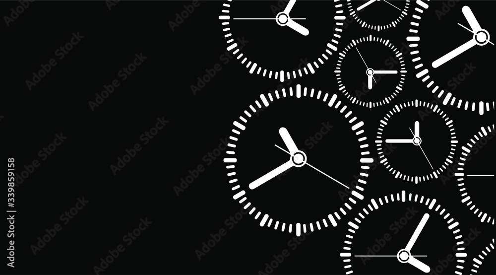 clock on black background clock on black background