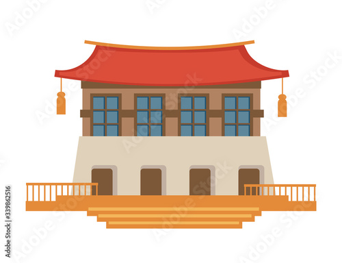 Asian architecture, Chinese or Japanese temple, tourist landmark