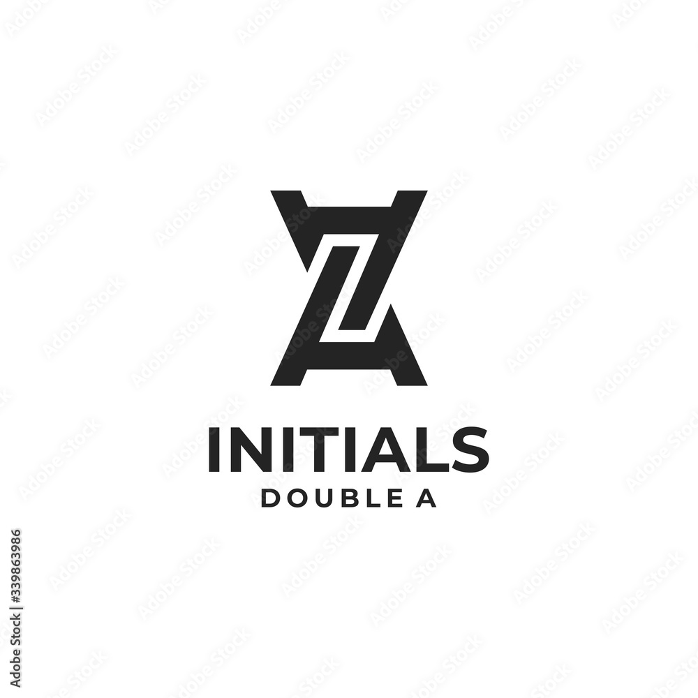 logo design monogram modern from simple A and A letter symbols logo design monogram modern from simple A and A letter symbols