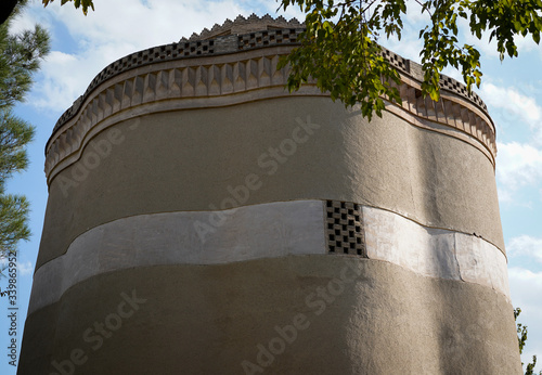 Dovecote in Isfahan, construction in the city in Iran photo