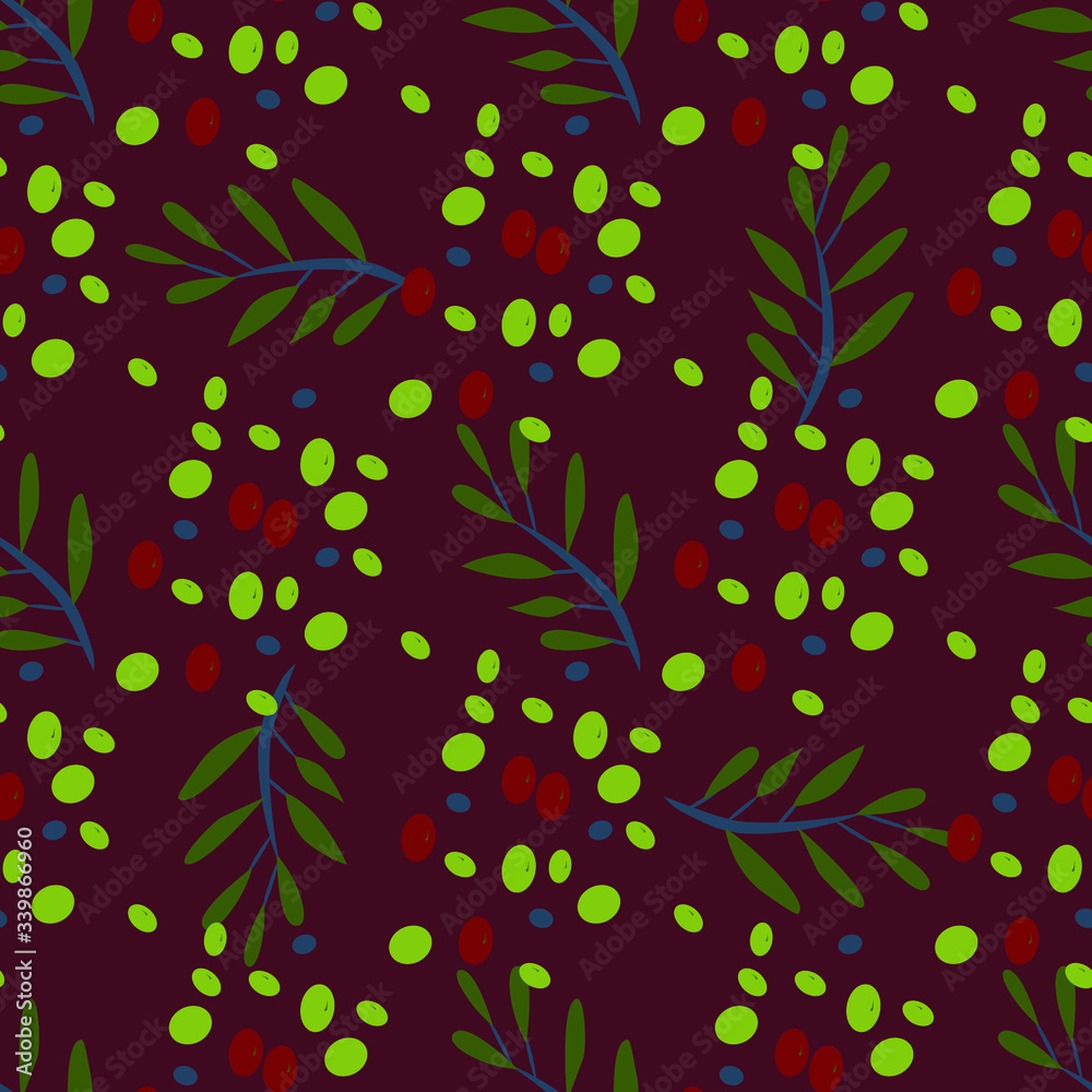 Olive branch seamless pattern background for your design 