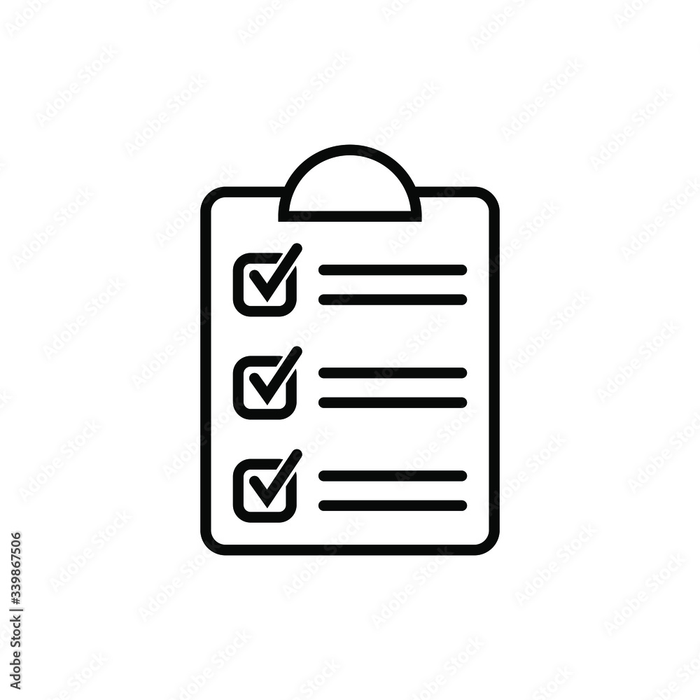 Clipboard icon. Checklist sign symbol for web site and app design. Clipboard icon. Checklist sign symbol for web site and app design.