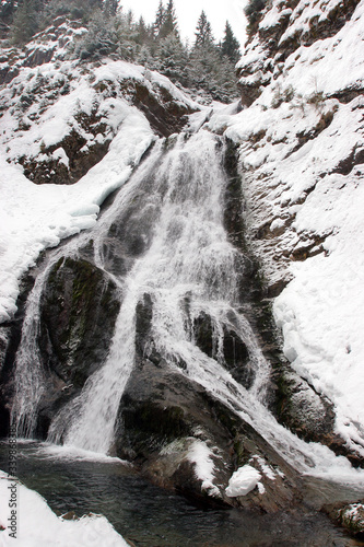 Bride's veil waterfall from Rachitele, Cluj, Transylvania, Apuseni Mountains photo