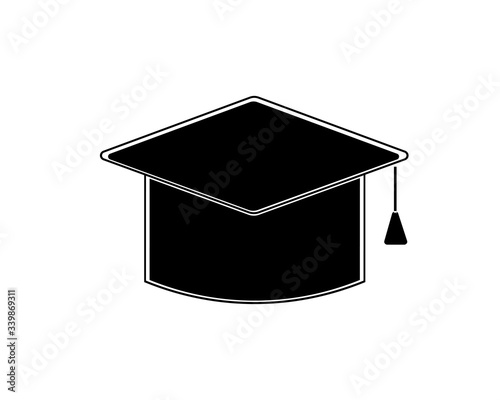 Cap academician. Vector image. Education. Icon.
