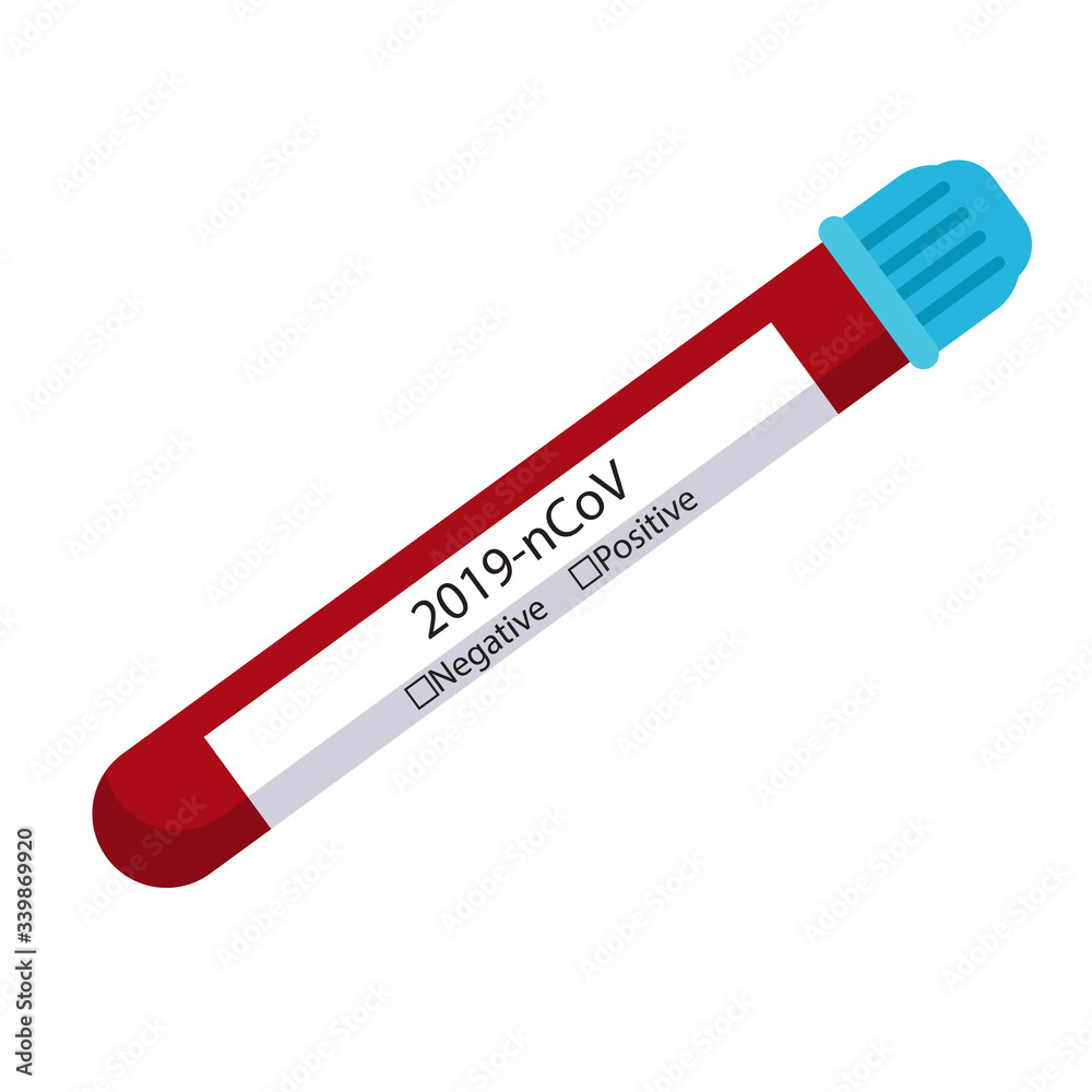 The test for the coronavirus COVID-19. Vector graphics. The test for the coronavirus COVID-19. Vector graphics.