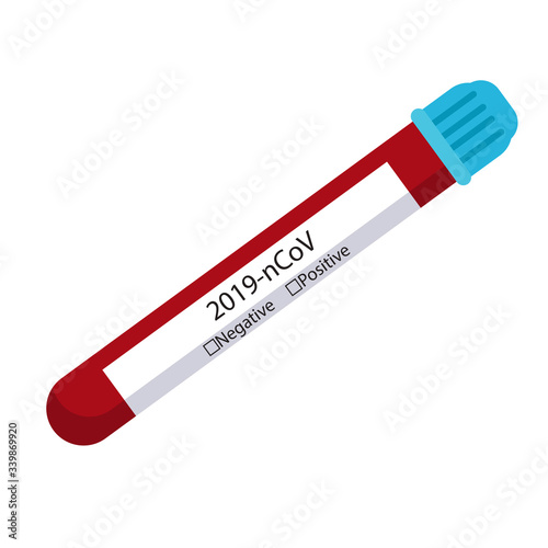The test for the coronavirus COVID-19. Vector graphics.
