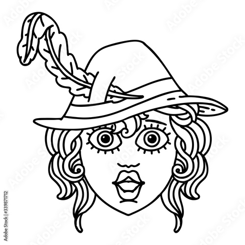 human bard character illustration