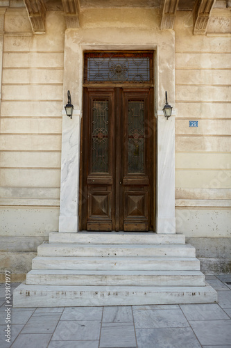 traditional door entrance at Athens Greece  © yoemll