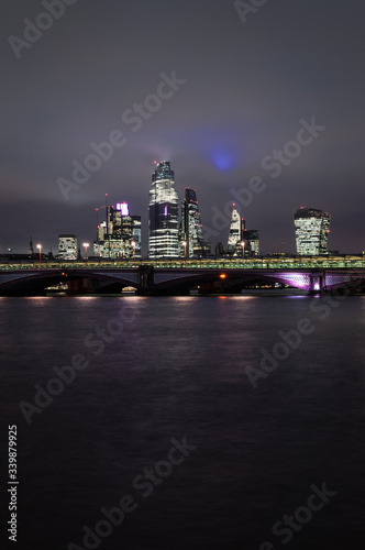 View of the City of London skyscrapers