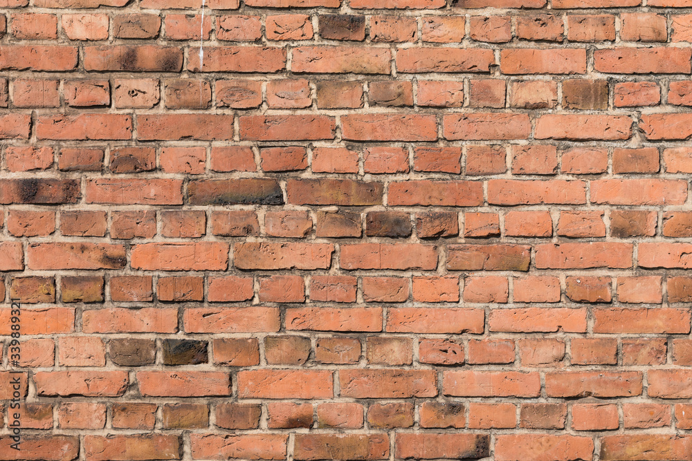 Naklejka premium Backsteinwand aus alten Ziegeln