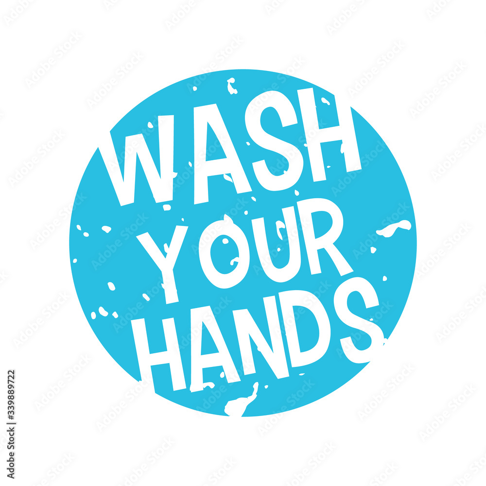Vector Grunge Wash Your Hands Label Vector Grunge Wash Your Hands Label