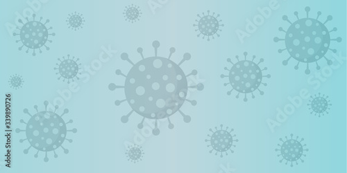 Corona virus COVID-19 blue background