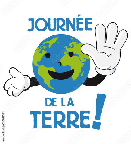 Journée de la terre, planète terre heureuse