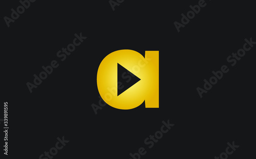 Free Download a Letter with play sign Icon or Logo design, Vector Template - GFXLoad