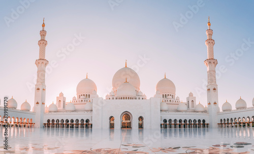 Fotografia mosque in abu dhabi united arab emirates