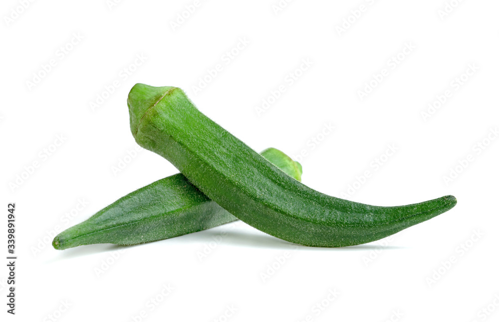 okra isolated on white background okra isolated on white background