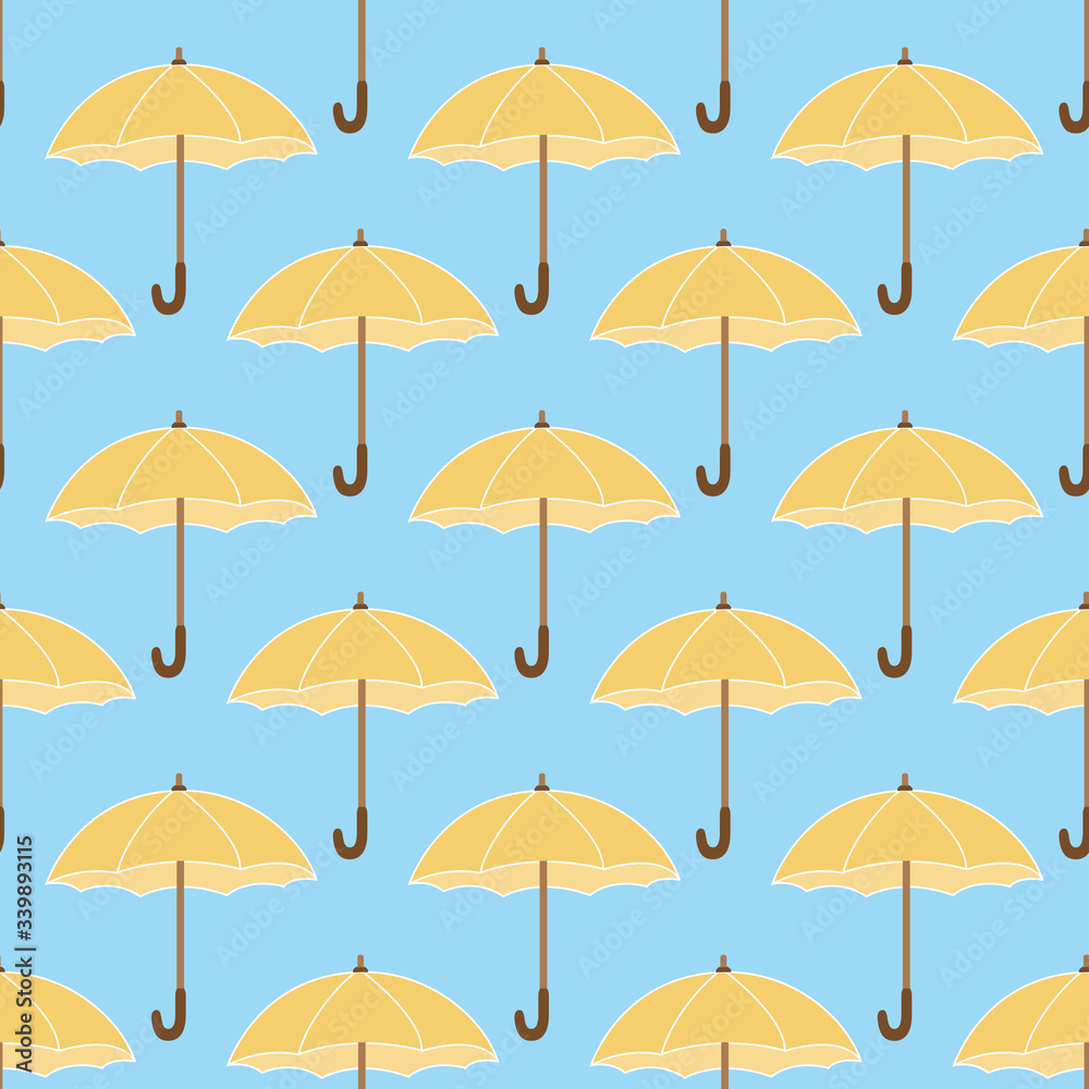 Umbrella seamless vector pattern