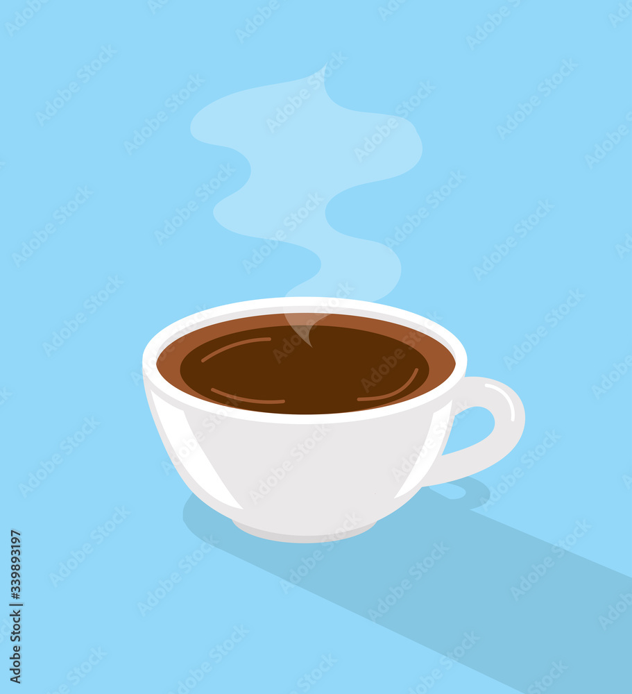 Obraz premium coffee hot cup Flat Style vector