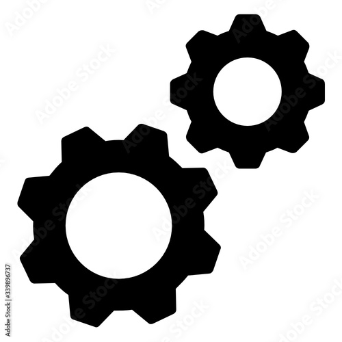 Electrical and Mechanical Process concept vector icon design, Stack of Industrial gear Cog wheel on white background  glyph 