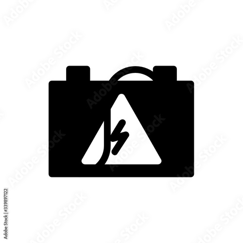 Electrical High Voltage Oil Filled Capacitors  Vector Icon design, glyph 