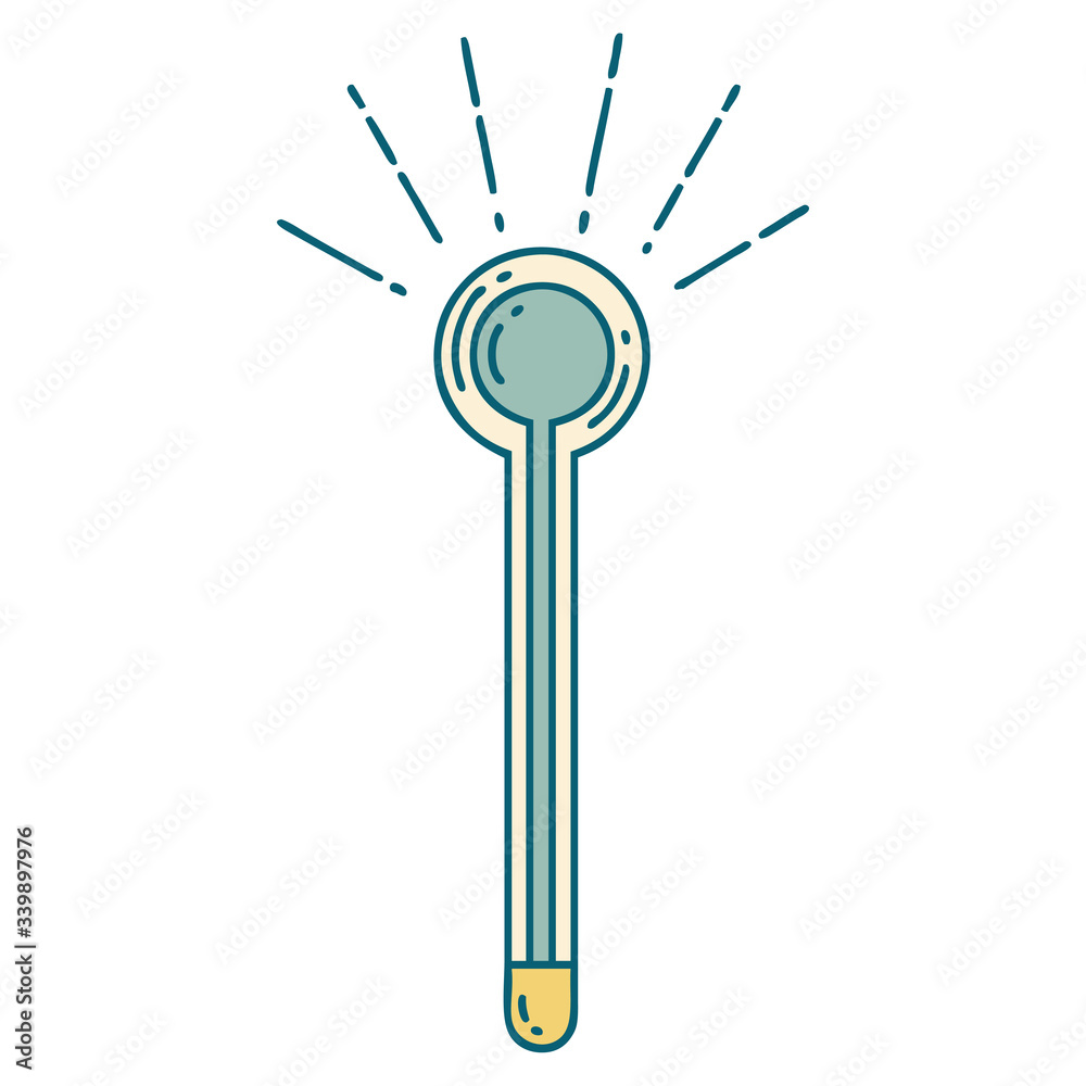 traditional tattoo style glass thermometer traditional tattoo style glass thermometer