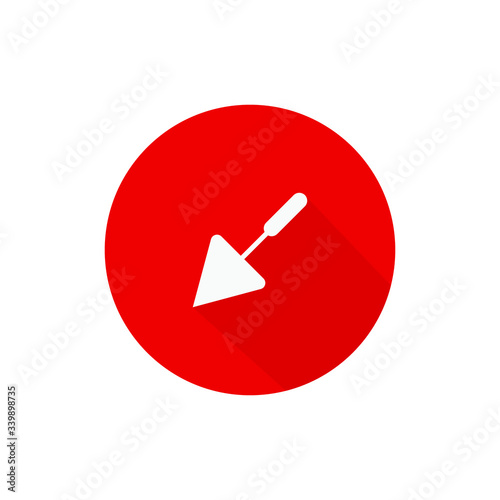 putty knife flat icon on white background, vector symbol