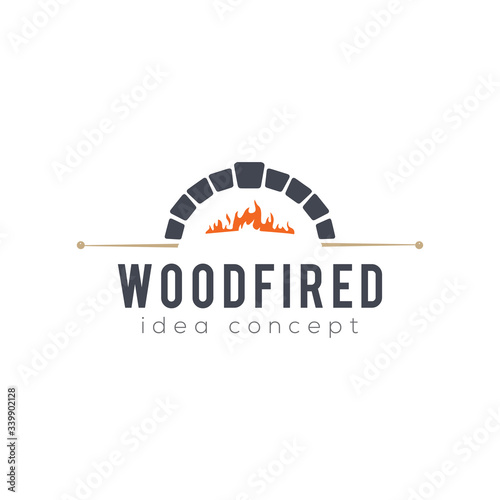 Creative Firewood Oven and Woodfired Concept Logo Design Template