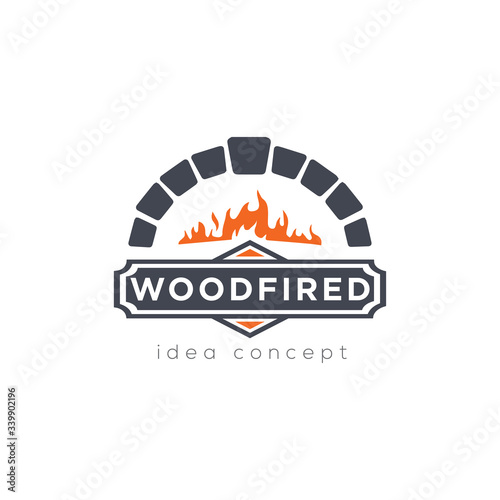 Creative Firewood Oven and Woodfired Concept Logo Design Template