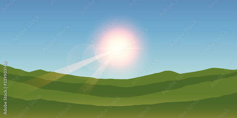 mountain landscape on a sunny day in summer vector illustration EPS10 mountain landscape on a sunny day in summer vector illustration EPS10