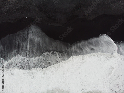 Bilde på lerret Reynisfjara black sand beach. Vik Iceland.