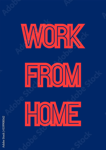 Work from home typography design elements