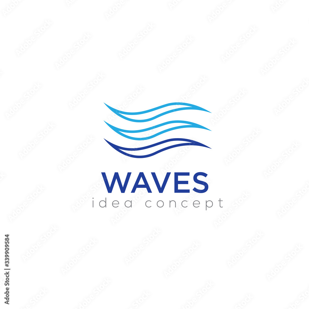 Creative Wave Concept Logo Design Template