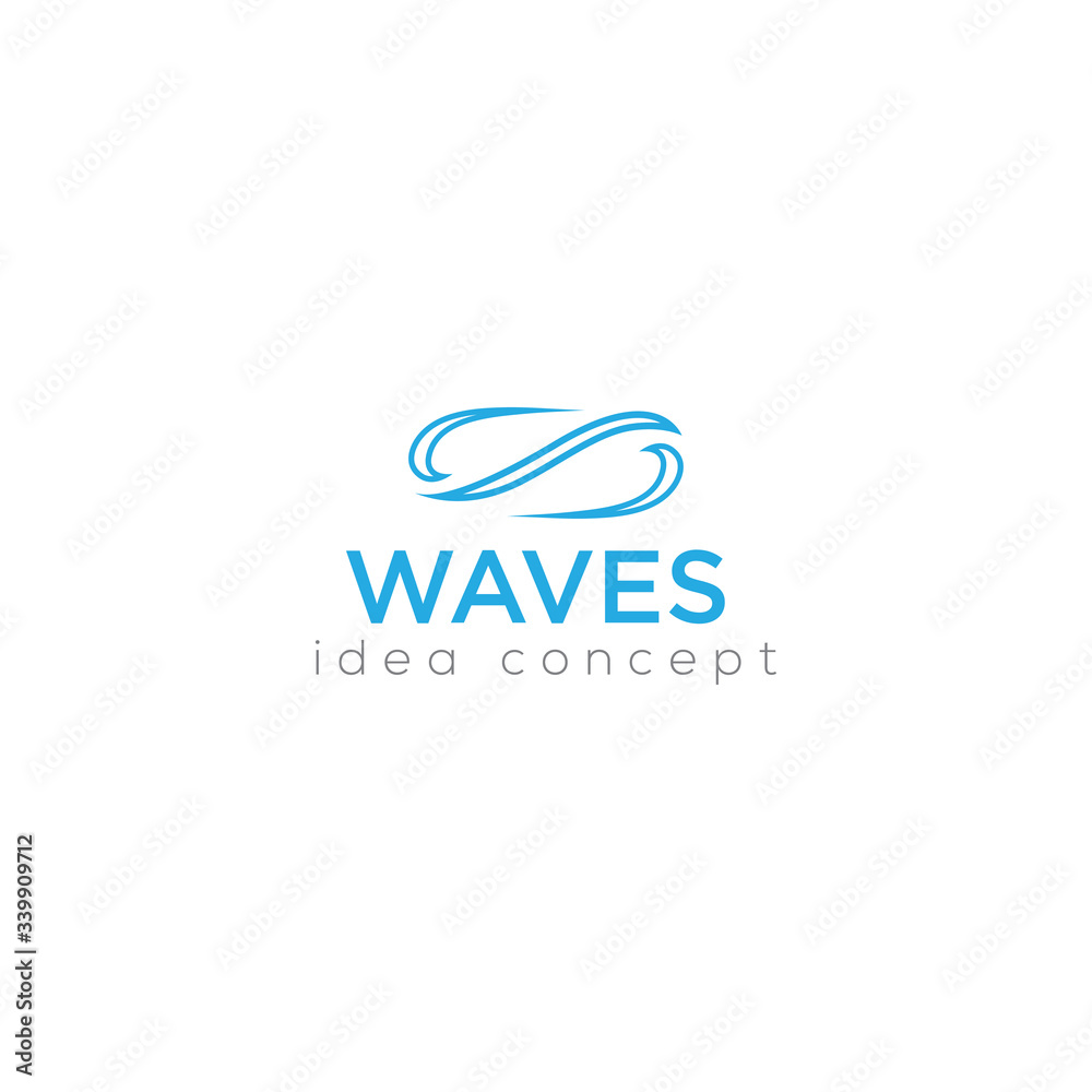 Creative Wave Concept Logo Design Template