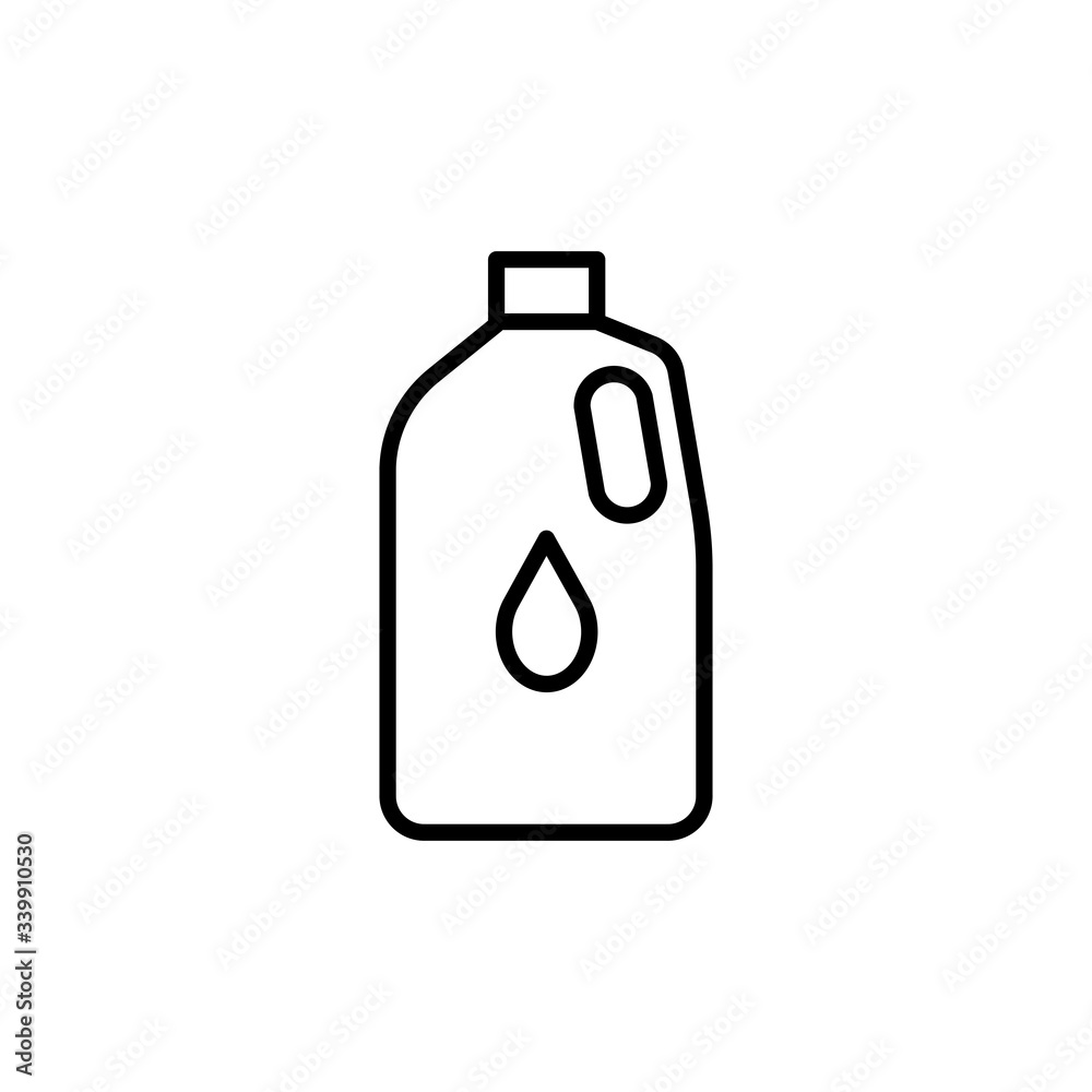 Vector Engine oil plastic bottle outline icon. Vector Engine oil plastic bottle outline icon.