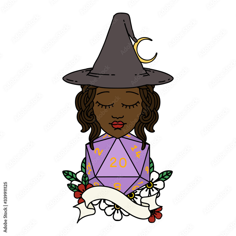 human mage with natural twenty dice roll illustration human mage with natural twenty dice roll illustration