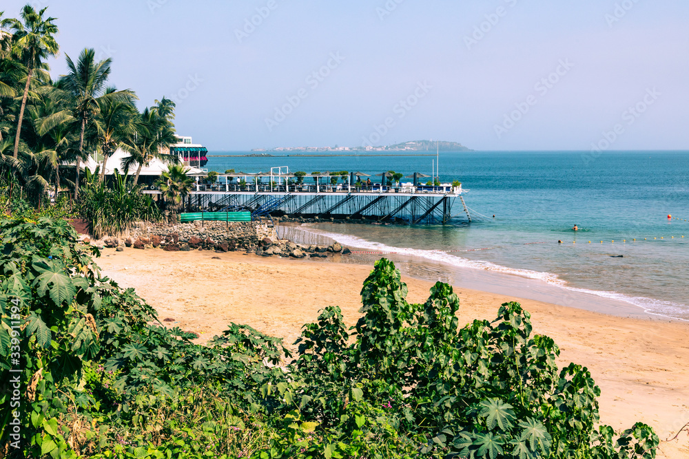 Naklejka premium Dakar coastline, beach and vegetation. Dakar. Senegal. West Africa.