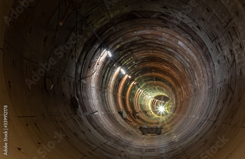 The stopped construction of the subway tunnel