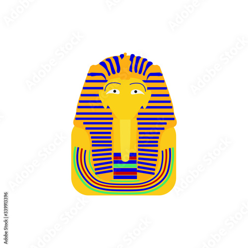 funerary mask, from emperor tutankhamun of egypt. illustration for web and mobile design.