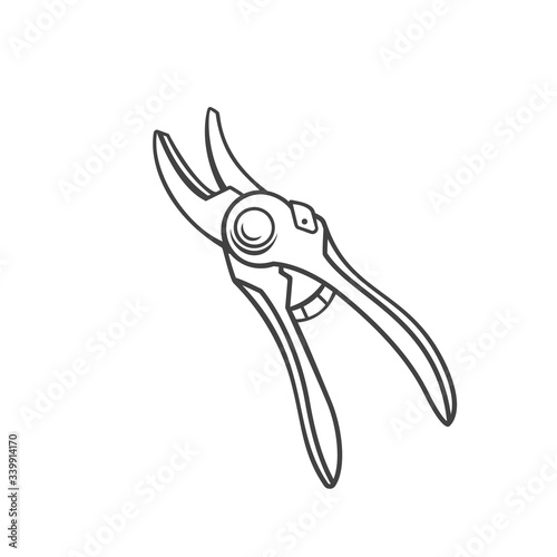 Pruning shears outline