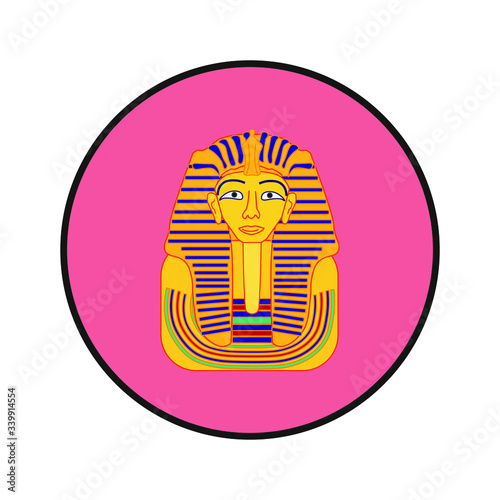 funerary mask, from emperor tutankhamun of egypt. illustration for web and mobile design.