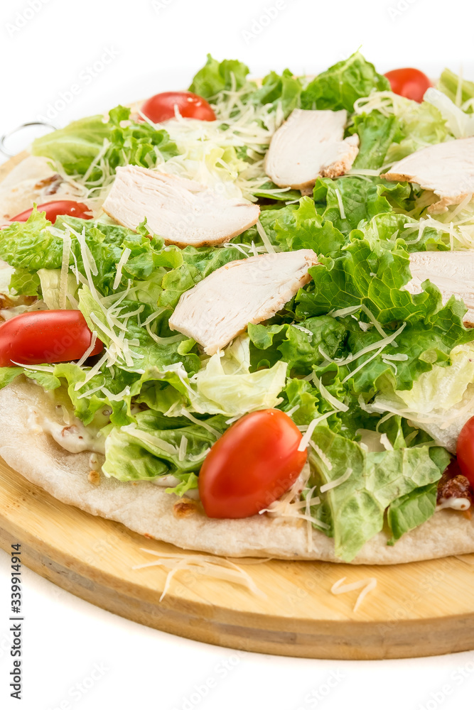 tortilla with fresh salad vegetables isolate on a white background tortilla with fresh salad vegetables isolate on a white background